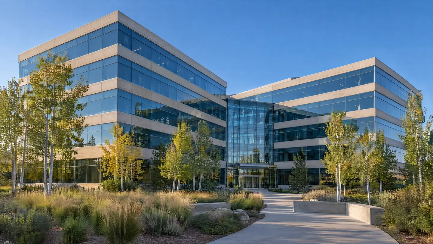 Contemporary office building exterior